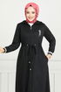 Pierre Détail Hijab Ferace 1977FON1064-M Noir - Thumbnail