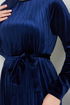 Pile Detailed Velvet Dress 2012EFY931-M Laci - Thumbnail