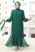 Piliseli Chiffon Evening dress END5505 Emerald - Thumbnail