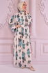 Piliseli Chiffon Kleid Grün NEV14618 - Thumbnail