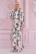 Piliseli Chiffon Kleid Grün NEV14618 - Thumbnail