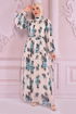 Piliseli Chiffon Kleid Grün NEV14618 - Thumbnail