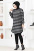 Plaid Tunic MSL1132 Grey - Thumbnail