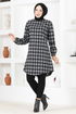 Plaid Tunic MSL1132 Grey - Thumbnail