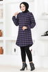 Plaid Tunic MSL1132 Purple - Thumbnail