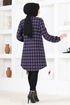 Plaid Tunic MSL1132 Purple - Thumbnail