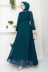 Poignées Brodé Robe de soirée Numéro de pièce 6089LPN909-M Huile - Thumbnail