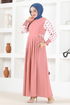 Polka Dots Dress ASN7054 Pink - Thumbnail