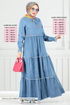 Pompon Détaillé Jeans Robe 25018MTS1095-L Jeans - Thumbnail
