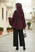 Poncho 21190MPR1163-MS Burgundy - Thumbnail