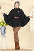 E.R.K. - Poncho 5035ERK1158-MS Black