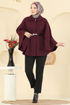 Poncho 6070TEG847-MS Burgundy - Thumbnail