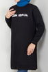 Pressing Detailed Sport Tunic 788OZR1047-M Black - Thumbnail