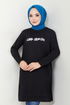 Pressing Detailed Sport Tunic 788OZR1047-M Black - Thumbnail