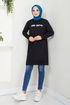 Pressing Detailed Sport Tunic 788OZR1047-M Black - Thumbnail