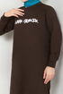 Pressing Detailed Sport Tunic 788OZR1047-M Coffee - Thumbnail