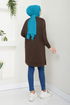 Pressing Detailed Sport Tunic 788OZR1047-M Coffee - Thumbnail