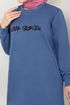 Pressing Detailed Sport Tunic 788OZR1047-M Indigo - Thumbnail