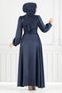 Pul Detay Saten Abiye 5691END900-M Laci - Thumbnail