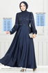 Pul Detay Saten Abiye 5691END900-M Laci - Thumbnail