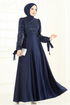 Pul İşlemeli Saten Abiye 5670EDF311-MS Laci - Thumbnail