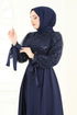 Pul İşlemeli Saten Abiye 5670EDF311-MS Laci - Thumbnail