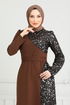 Pul Payet Detay Abiye Elbise 2777ASMK1074-MS Kahve - Thumbnail