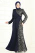 Pul Payet Detay Abiye Elbise 2808ASMK1074-MS Laci - Thumbnail