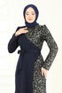 Pul Payet Detay Abiye Elbise 2808ASMK1074-MS Laci - Thumbnail