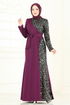 Pul Payet Detay Abiye Elbise 2808ASMK1074-MS Mor - Thumbnail
