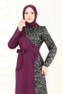 Pul Payet Detay Abiye Elbise 2808ASMK1074-MS Mor - Thumbnail