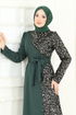Pul Payet Detay Abiye Elbise 2808ASMK1074-MS Zümrüt - Thumbnail