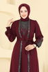 Pul Payet Detay Takım ASM2805-MS Bordo - Thumbnail