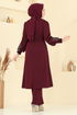 Pul Payet Detay Takım ASM2805-MS Bordo - Thumbnail