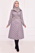 Quilt Manteau Sombre Gris MAMAN2413 - Thumbnail