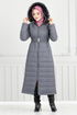 Quilting Detailed Swollen Coat 5907HN1061-M Anthracite - Thumbnail