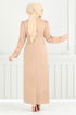 Rose Detail Stylish Dress 0401ALG1079-M Vision - Thumbnail