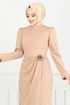 Rose Detail Stylish Dress 0401ALG1079-M Vision - Thumbnail