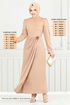 Rose Detail Stylish Dress 0401ALG1079-M Vision - Thumbnail