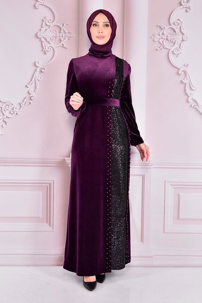 ASM - Samt Abendkleid Mürüm ASM2525