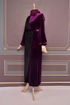 Samt Abendkleid Purpur ASM2536 - Thumbnail