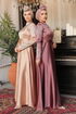 Satin Abendkleid LPN6032 Rose Kurusu - Thumbnail