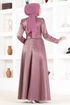 Satin Abendkleid MSL5969 Rose Kurusu - Thumbnail