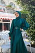 Satin Dress Emerald END5509 - Thumbnail