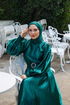 Satin Dress Emerald END5509 - Thumbnail