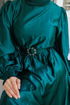 Satin Dress Emerald END5509 - Thumbnail