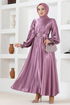 Satin Dress Rose Kurusu END5509 - Thumbnail