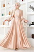 Satin Evening dress LPN54133 Mink - Thumbnail