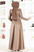 Satin Evening dress MSL5969 Dark Mink - Thumbnail