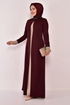 Scaled Dress Burgundy - Thumbnail